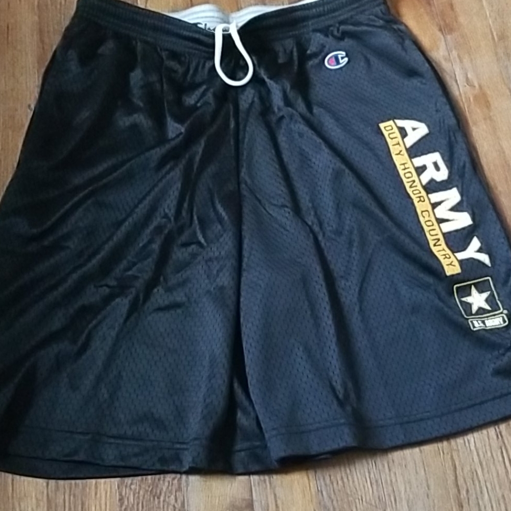 Champion mens army athletic shorts